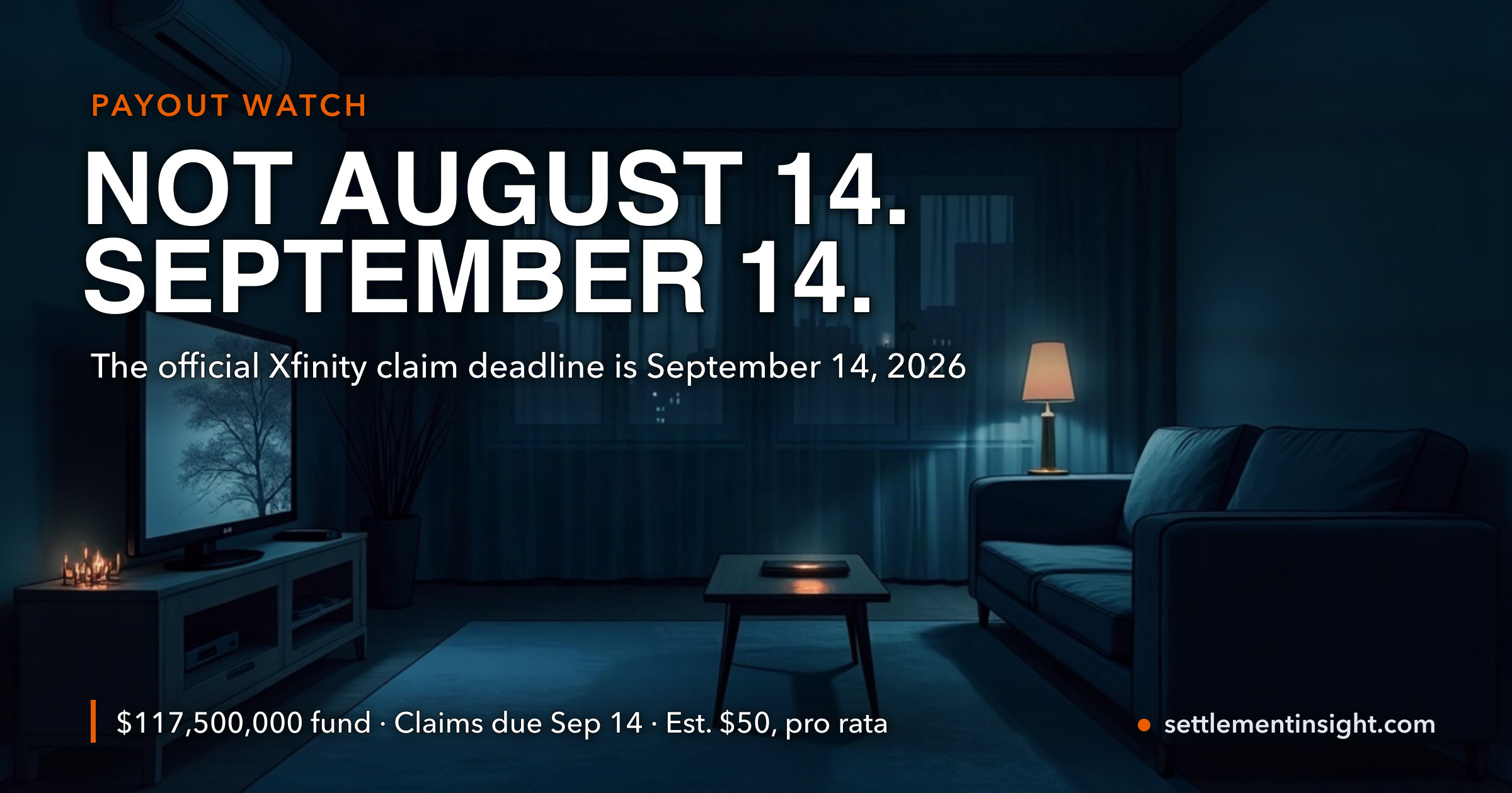 Tomorrow Is the Comcast Deadline Half the Internet Published. The Court-Authorized Site Says September 14 — and the Right to Object Quietly Expired Six Weeks Ago — key figures at a glance