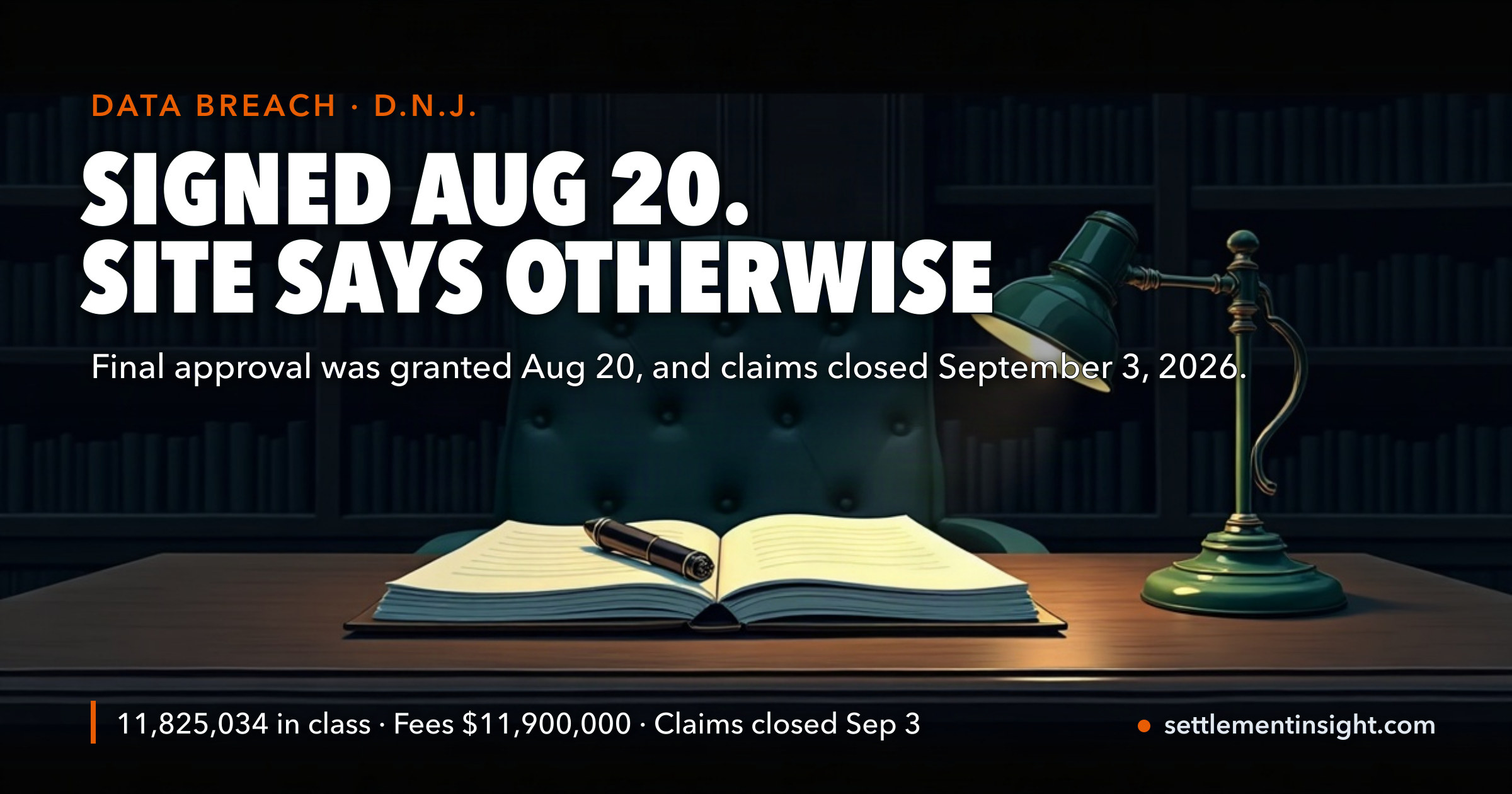 A Judge Signed LabCorp’s $35 Million Final Approval on August 20. Three Days Later the Official Claims Site Still Tells 11,825,034 People the Court “Still Has to Decide” — and Claims Closed September 3 — key figures at a glance